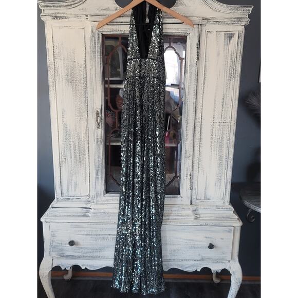 Anthropologie Maeve Sequin Halter Jumpsuit - New Size 12 - Picture 6 of 6